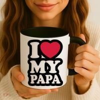 I Love My Papa Retro Coffee Mug thumb 3