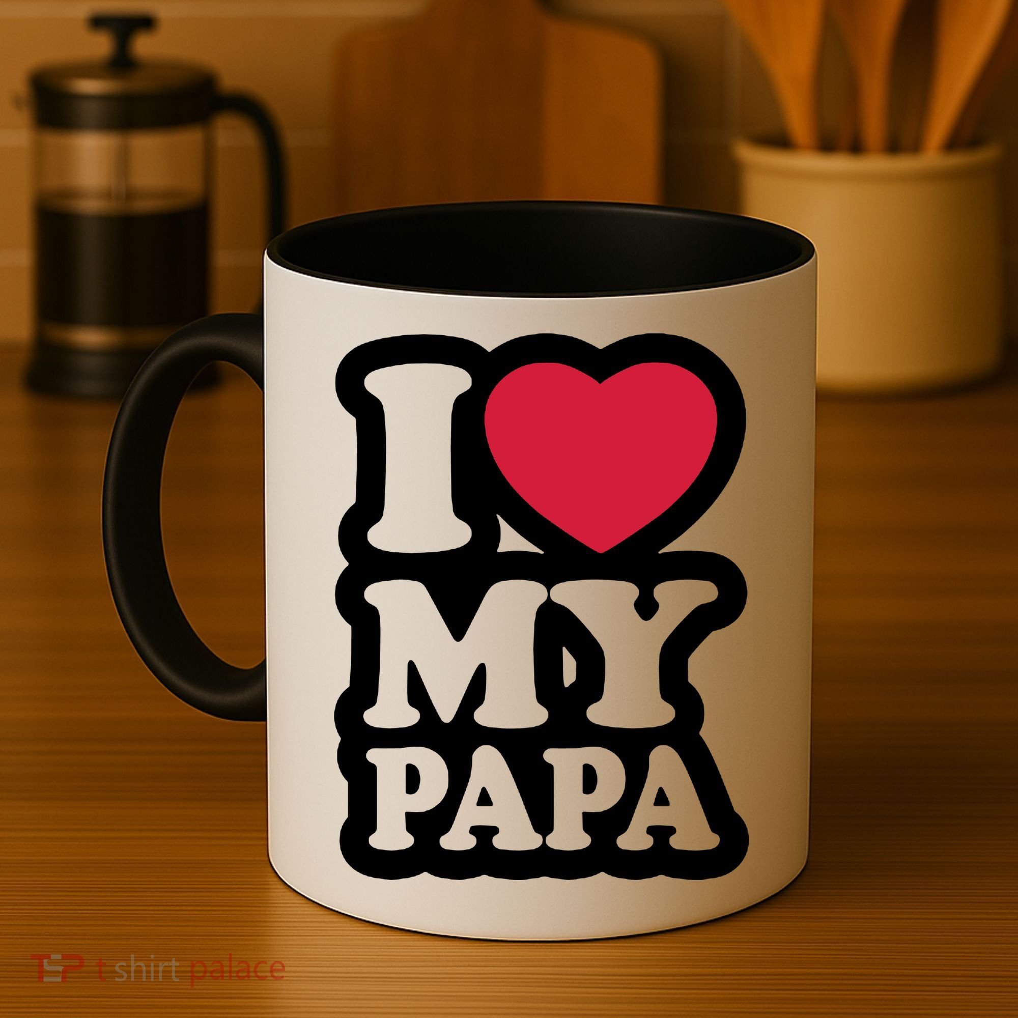 I Love My Papa Retro Coffee Mug