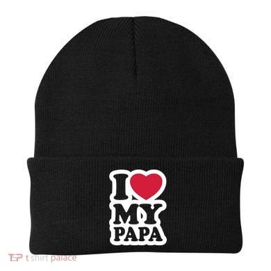 I Love My Papa Retro Beanie
