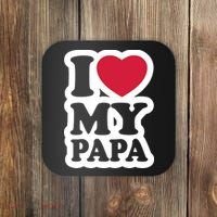 I Love My Papa Retro Coaster thumb 0