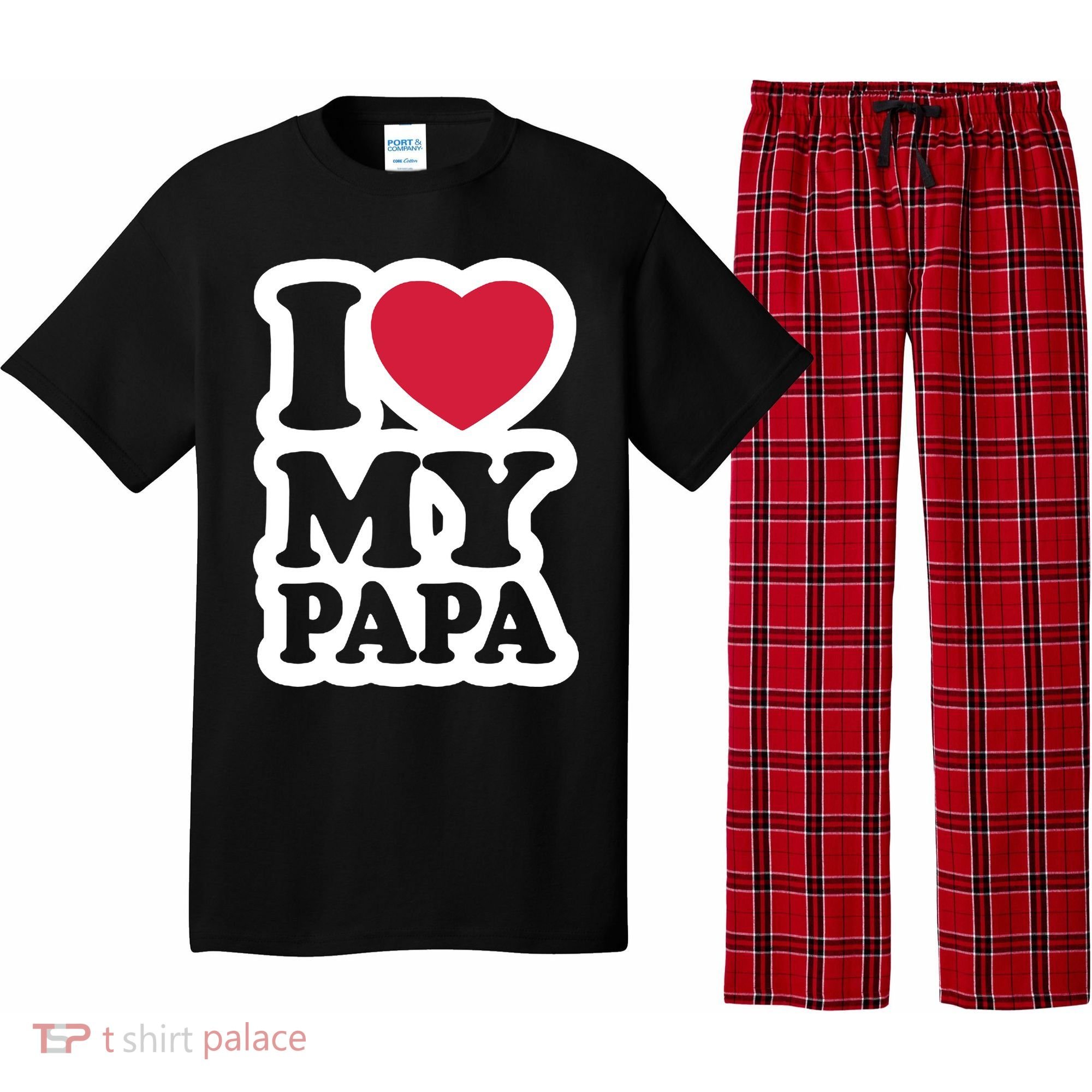 I Love My Papa Retro Pajama Set