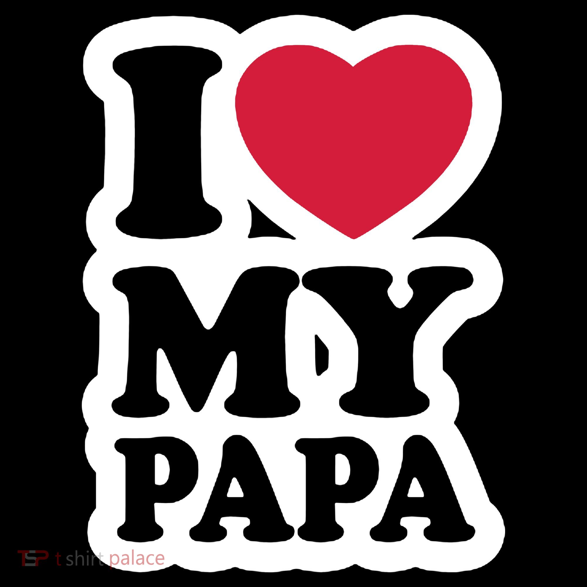 I Love My Papa Retro Women's Hoodie