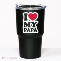 I Love My Papa Retro Tumbler thumb 0