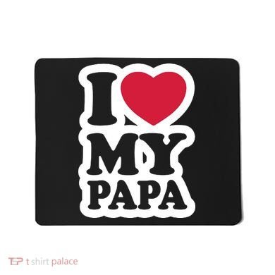 I Love My Papa Retro Mousepad