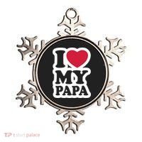 I Love My Papa Retro Ornament thumb 0