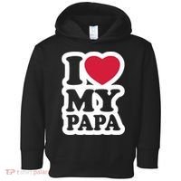 I Love My Papa Retro Toddler Hoodie thumb 0