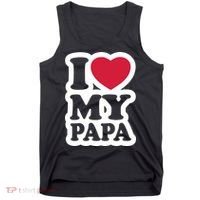 I Love My Papa Retro Tank Top thumb 0