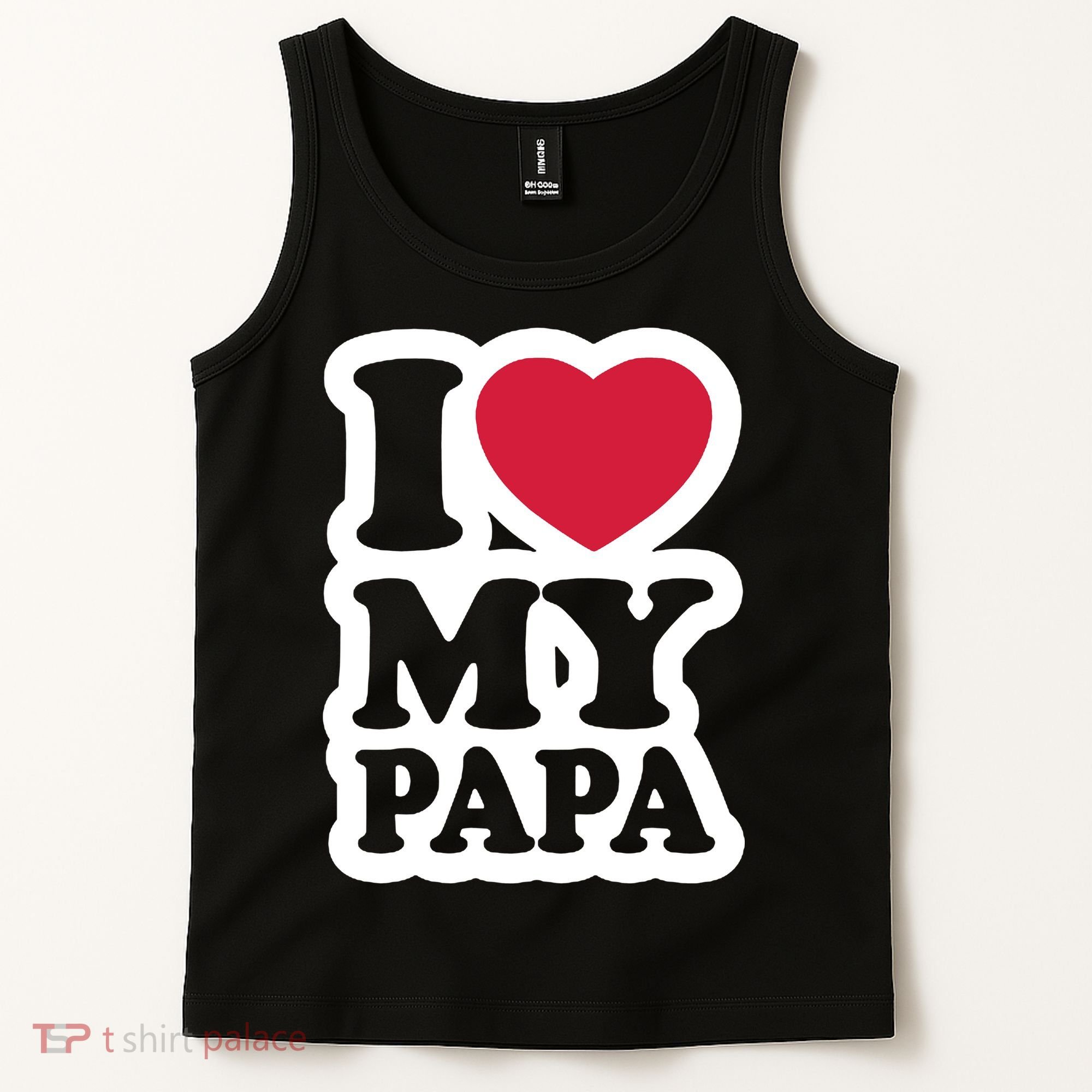 I Love My Papa Retro Tank Top