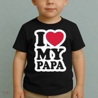 I Love My Papa Retro Toddler T-Shirt thumb 2