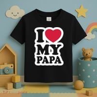 I Love My Papa Retro Toddler T-Shirt thumb 3