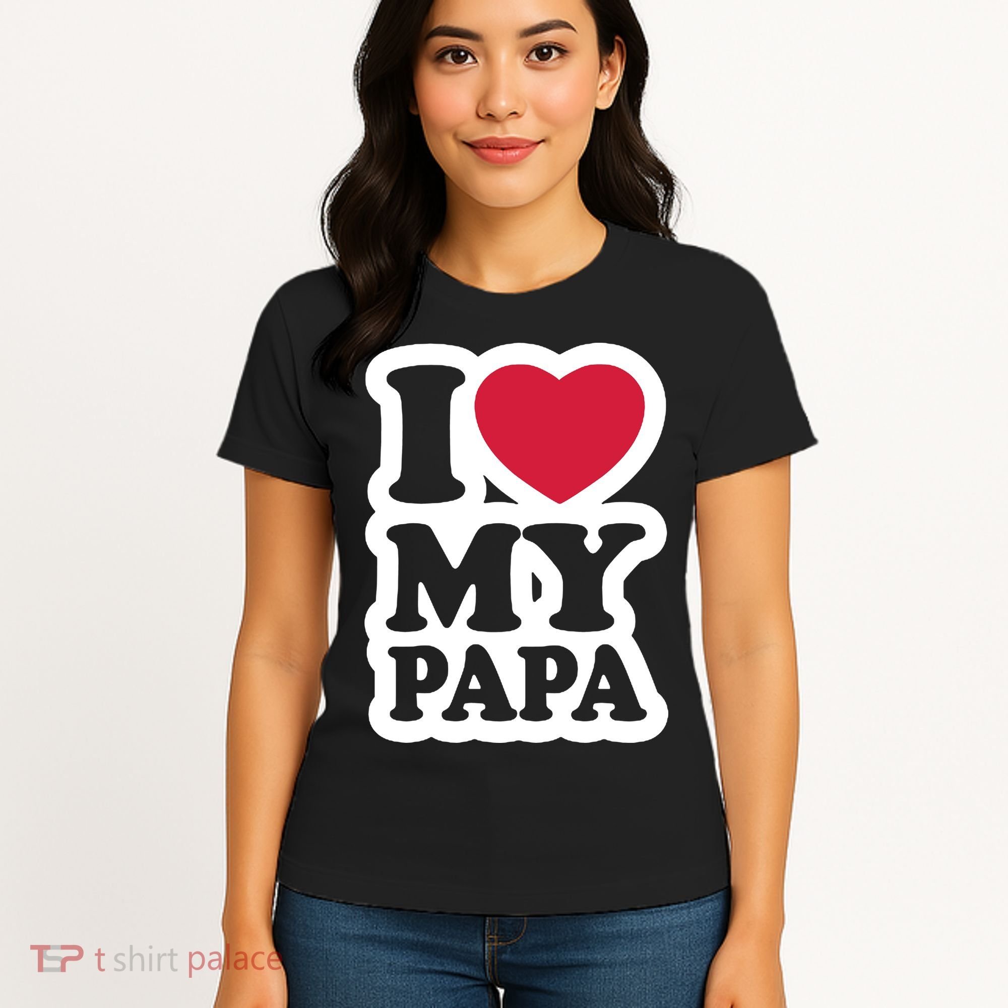 I Love My Papa Retro Women's T-Shirt