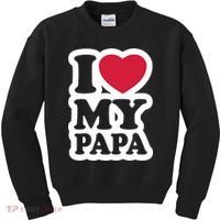 I Love My Papa Retro Kids Sweatshirt thumb 0