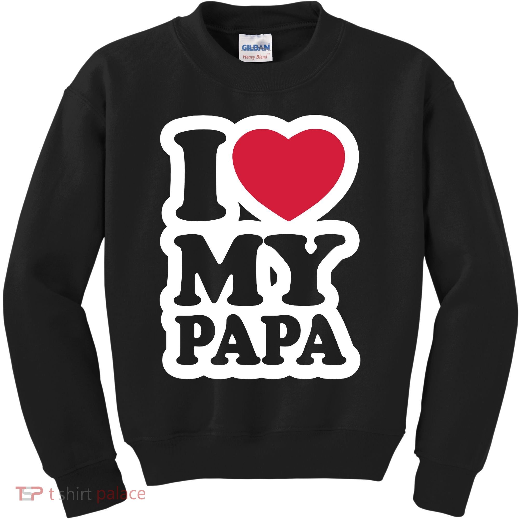 I Love My Papa Retro Kids Sweatshirt