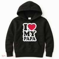 I Love My Papa Retro Kids Hoodie thumb 0