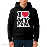 I Love My Papa Retro Kids Hoodie thumb 4