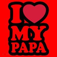I Love My Papa Retro Santa Hat thumb 1