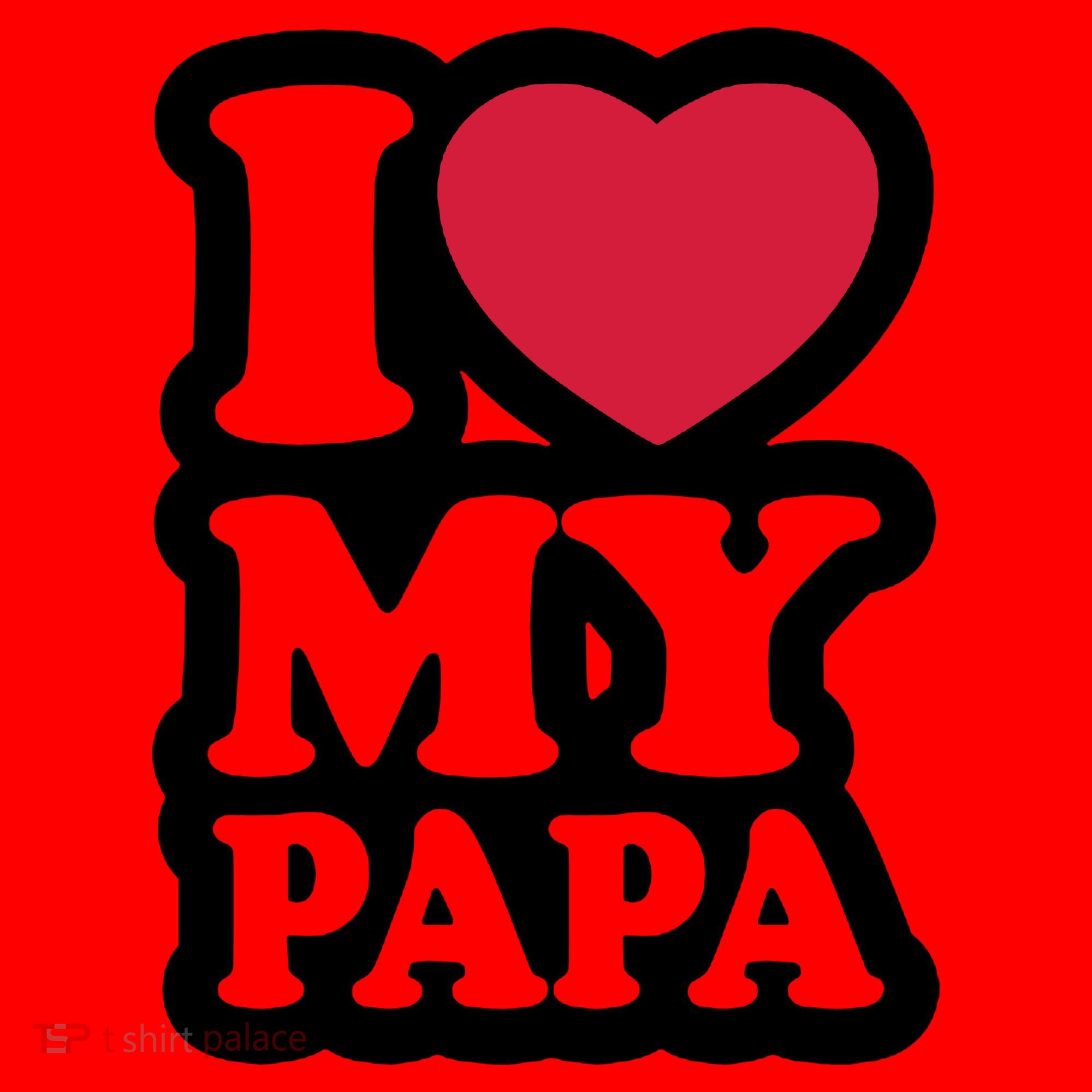 I Love My Papa Retro Santa Hat