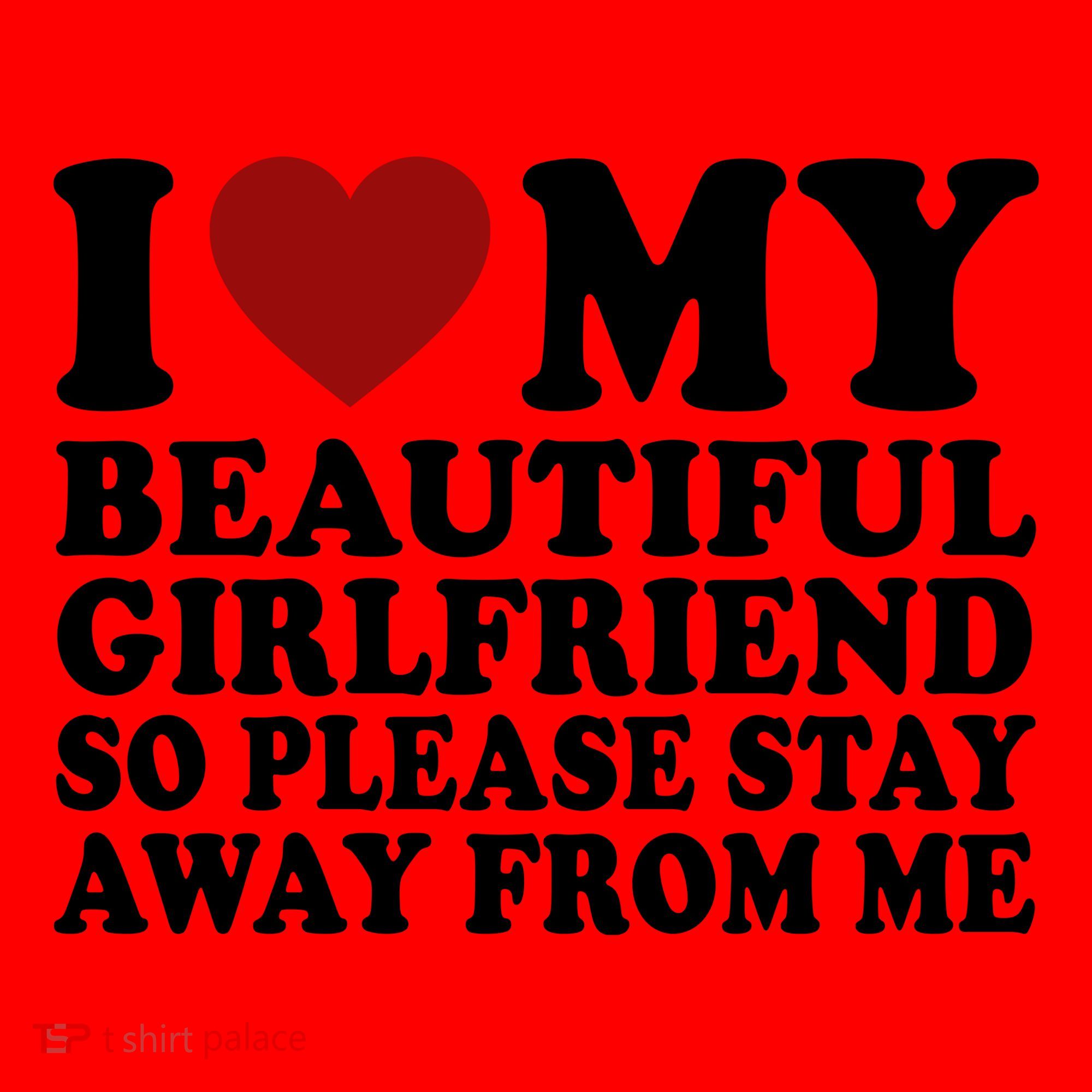 I Love My Girlfriend So Please Stay Away From Me Funny Gift Santa Hat