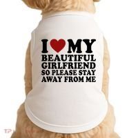 I Love My Girlfriend So Please Stay Away From Me Funny Gift Doggie Tank thumb 0