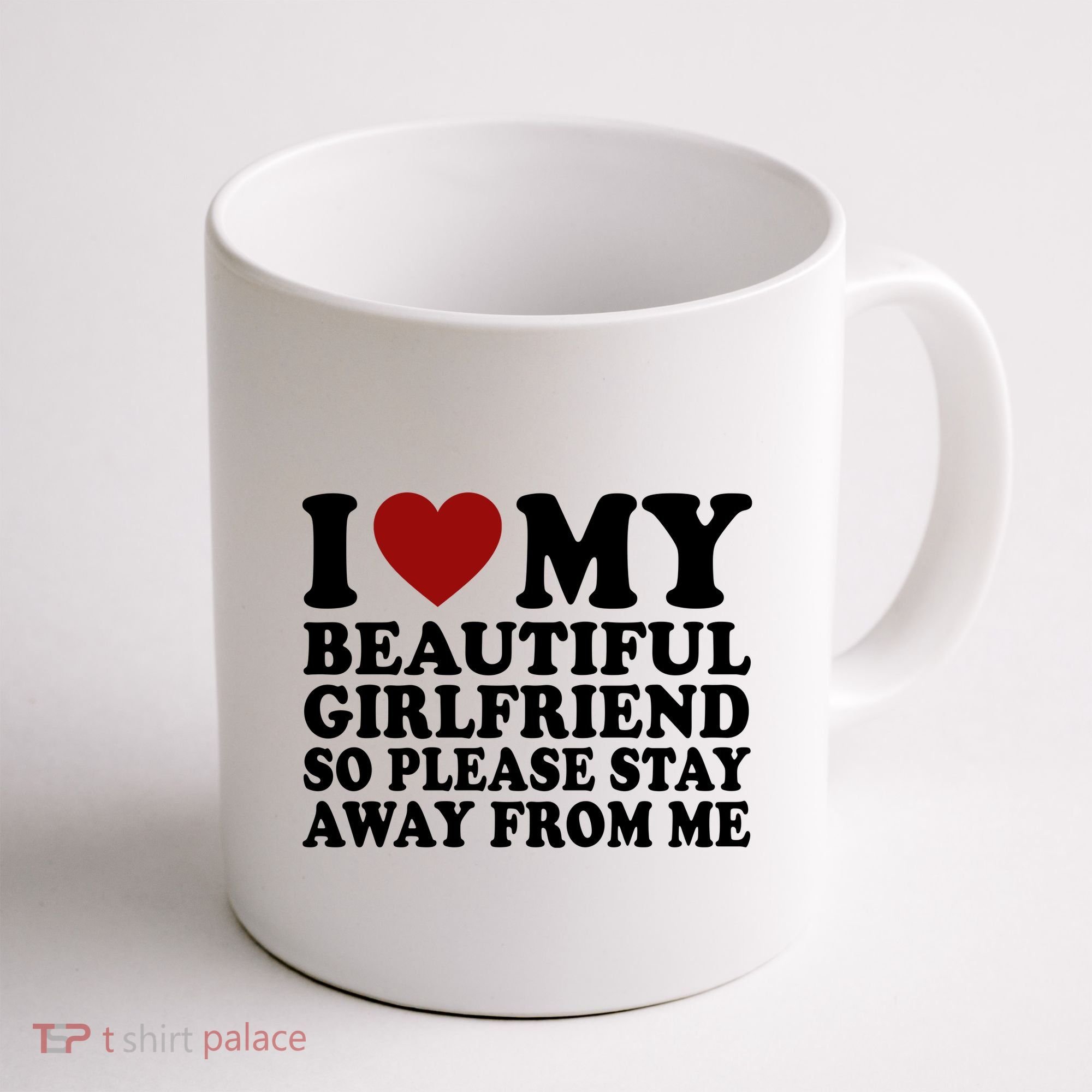 I Love My Girlfriend So Please Stay Away From Me Funny Gift Coffee Mug