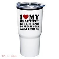 I Love My Girlfriend So Please Stay Away From Me Funny Gift Tumbler thumb 0