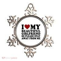 I Love My Girlfriend So Please Stay Away From Me Funny Gift Ornament thumb 0
