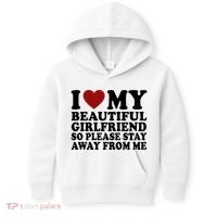 I Love My Girlfriend So Please Stay Away From Me Funny Gift Kids Hoodie thumb 0