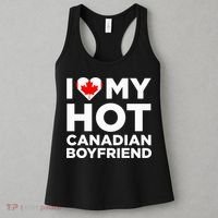 I Love My Hot Canadian Boyfriend Cute Canada Relationship Women's Tank Top thumb 3