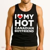 I Love My Hot Canadian Boyfriend Cute Canada Relationship Tank Top thumb 3