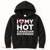 I Love My Hot Canadian Boyfriend Cute Canada Relationship Kids Hoodie thumb 0