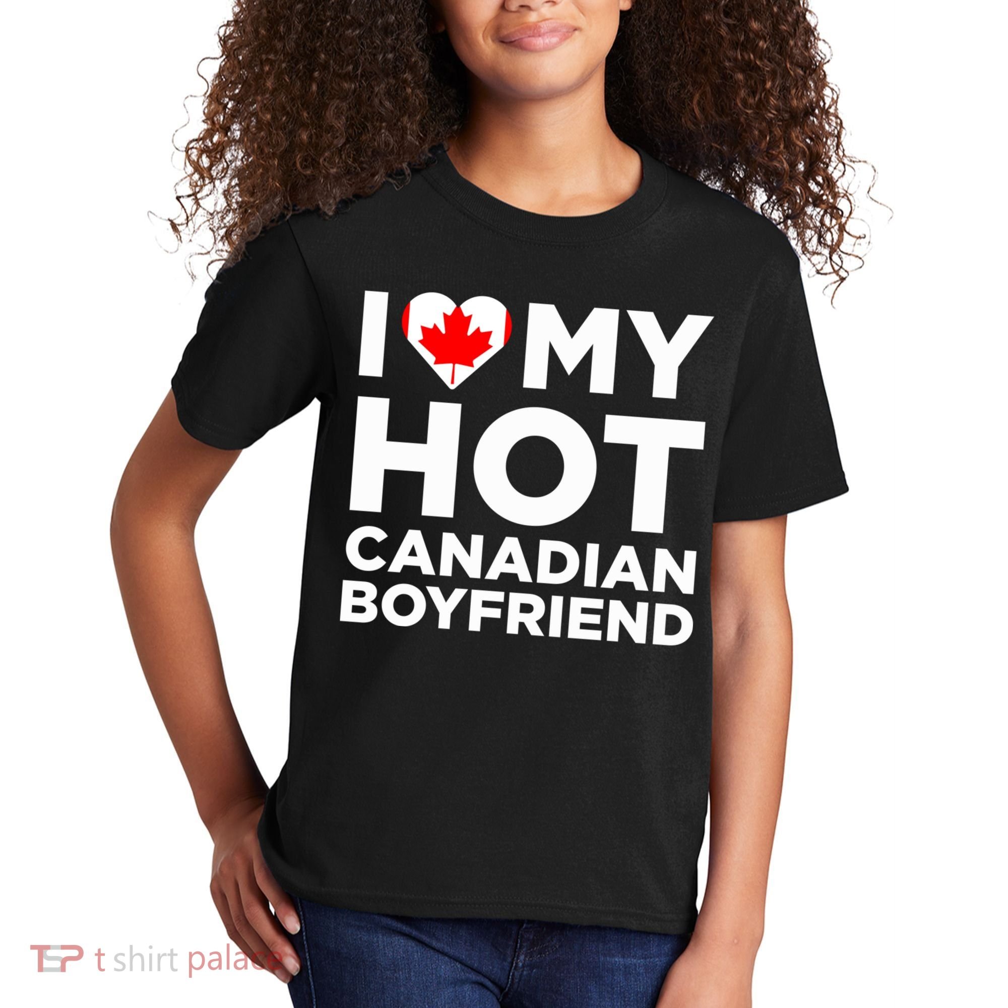 I Love My Hot Canadian Boyfriend Cute Canada Relationship Kids T-Shirt