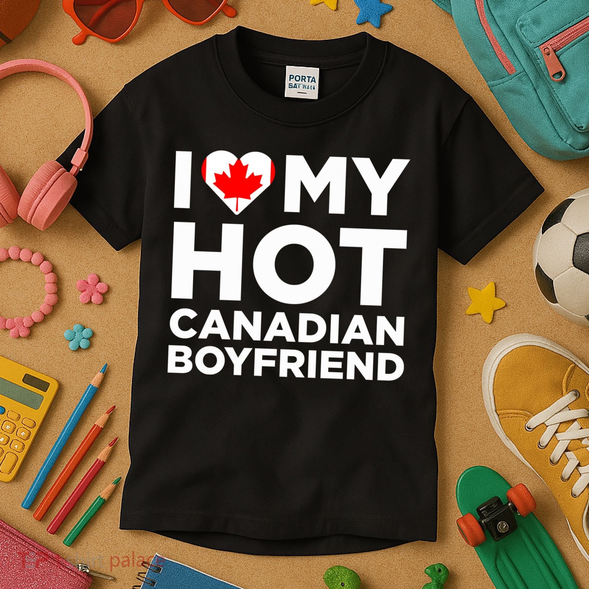 I Love My Hot Canadian Boyfriend Cute Canada Relationship Kids T-Shirt