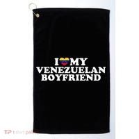 I Love My Venezuelan Boyfriend Golf Towel thumb 0