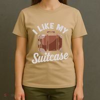 I Like My Suitcase Funny Travel Bag Humor Meme T-Shirt thumb 4