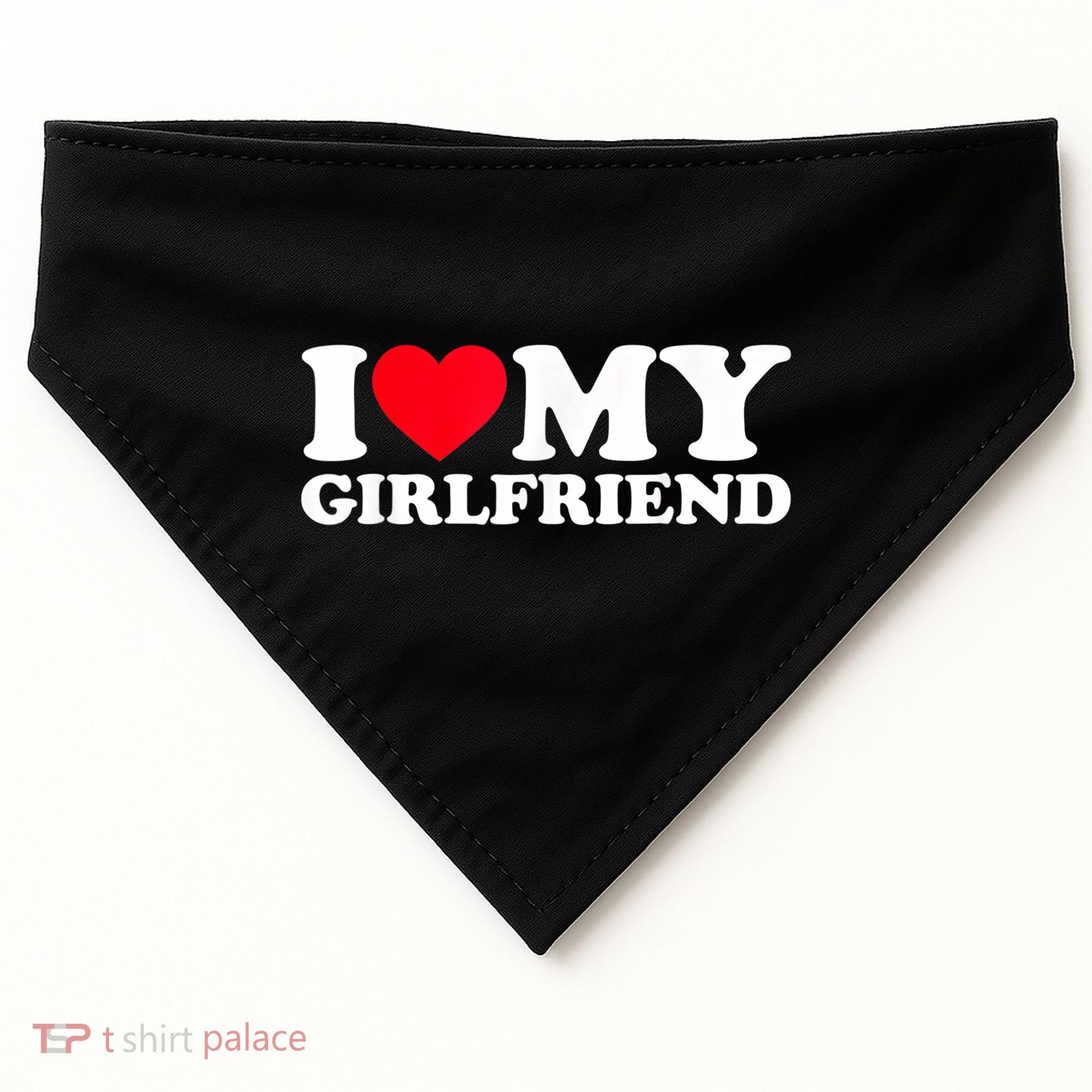 I Love My Girlfriend, Love Girlfriend USA-Made Doggie Bandana
