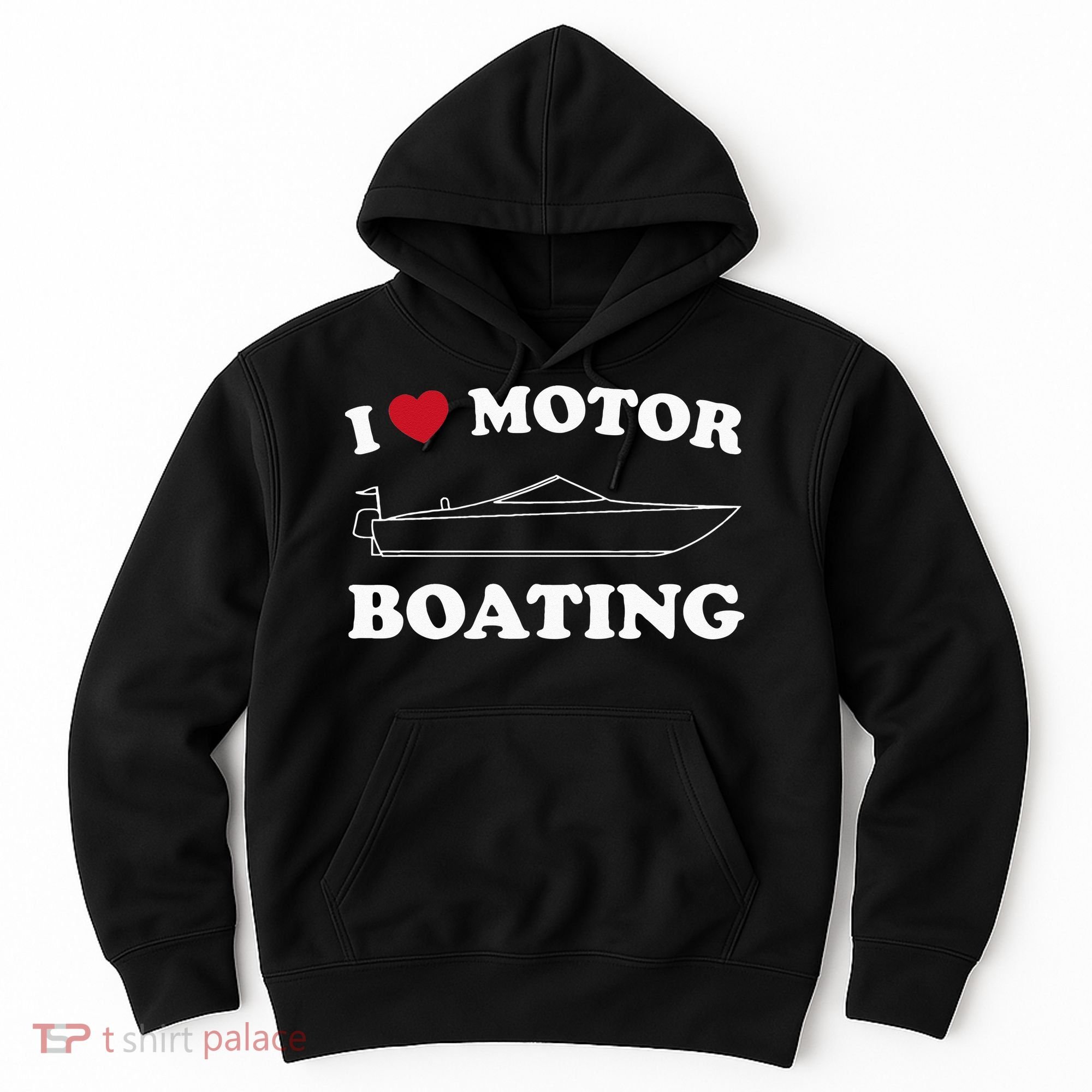 I Love Motor Boating Outfit Motorboat Lover Boater Hoodie
