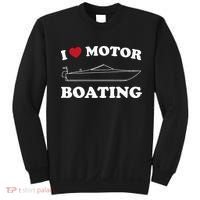 I Love Motor Boating Outfit Motorboat Lover Boater Sweatshirt thumb 0