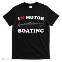 I Love Motor Boating Outfit Motorboat Lover Boater T-Shirt thumb 0