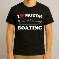 I Love Motor Boating Outfit Motorboat Lover Boater T-Shirt thumb 3