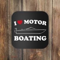 I Love Motor Boating Outfit Motorboat Lover Boater Coaster thumb 0