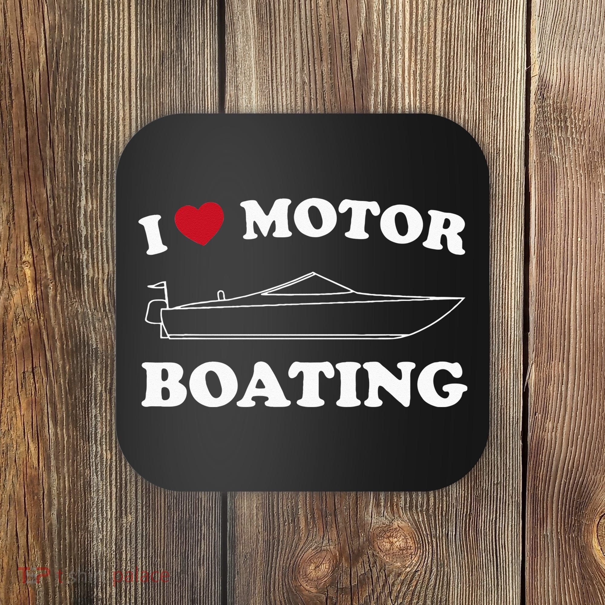 I Love Motor Boating Outfit Motorboat Lover Boater Coaster