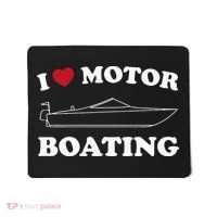 I Love Motor Boating Outfit Motorboat Lover Boater Mousepad thumb 0