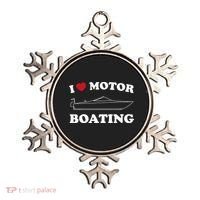 I Love Motor Boating Outfit Motorboat Lover Boater Ornament thumb 0