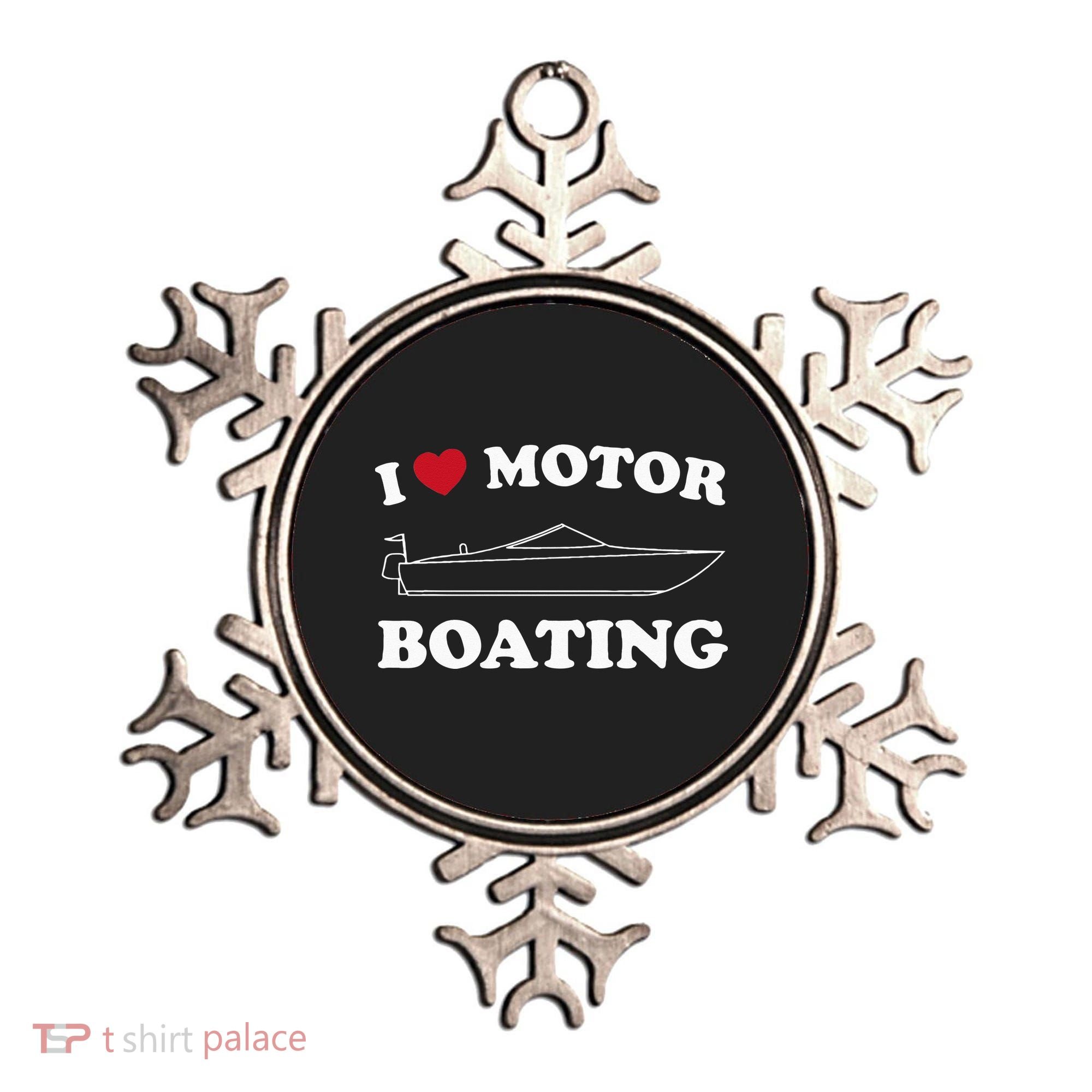 I Love Motor Boating Outfit Motorboat Lover Boater Ornament
