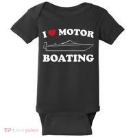 I Love Motor Boating Outfit Motorboat Lover Boater Baby Bodysuit thumb 0