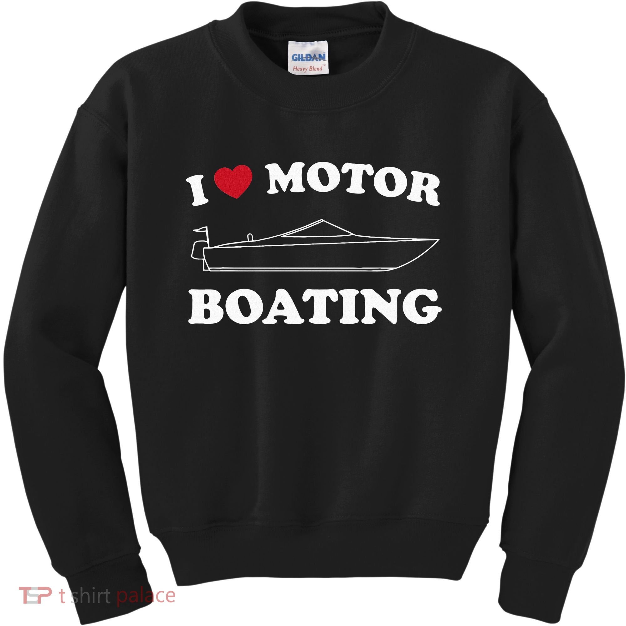 I Love Motor Boating Outfit Motorboat Lover Boater Kids Sweatshirt