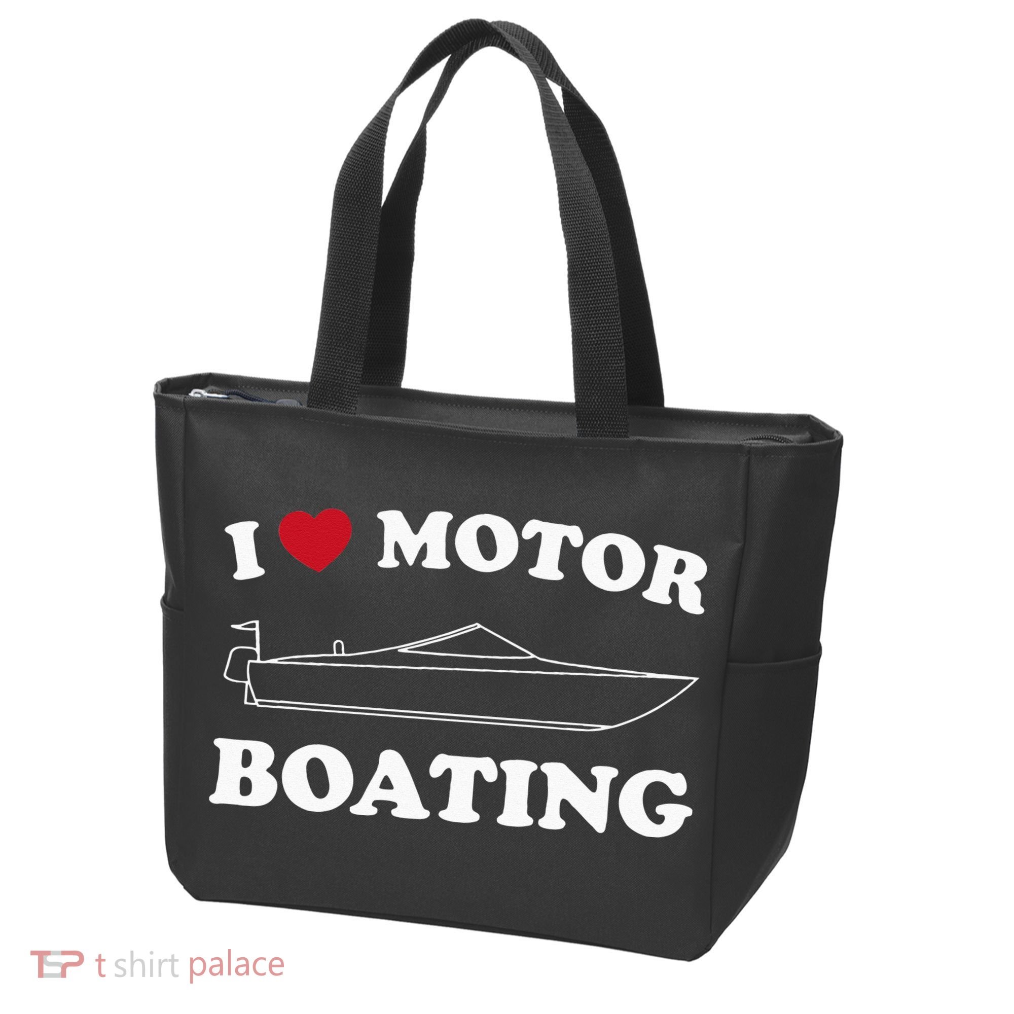I Love Motor Boating Outfit Motorboat Lover Boater Tote Bag