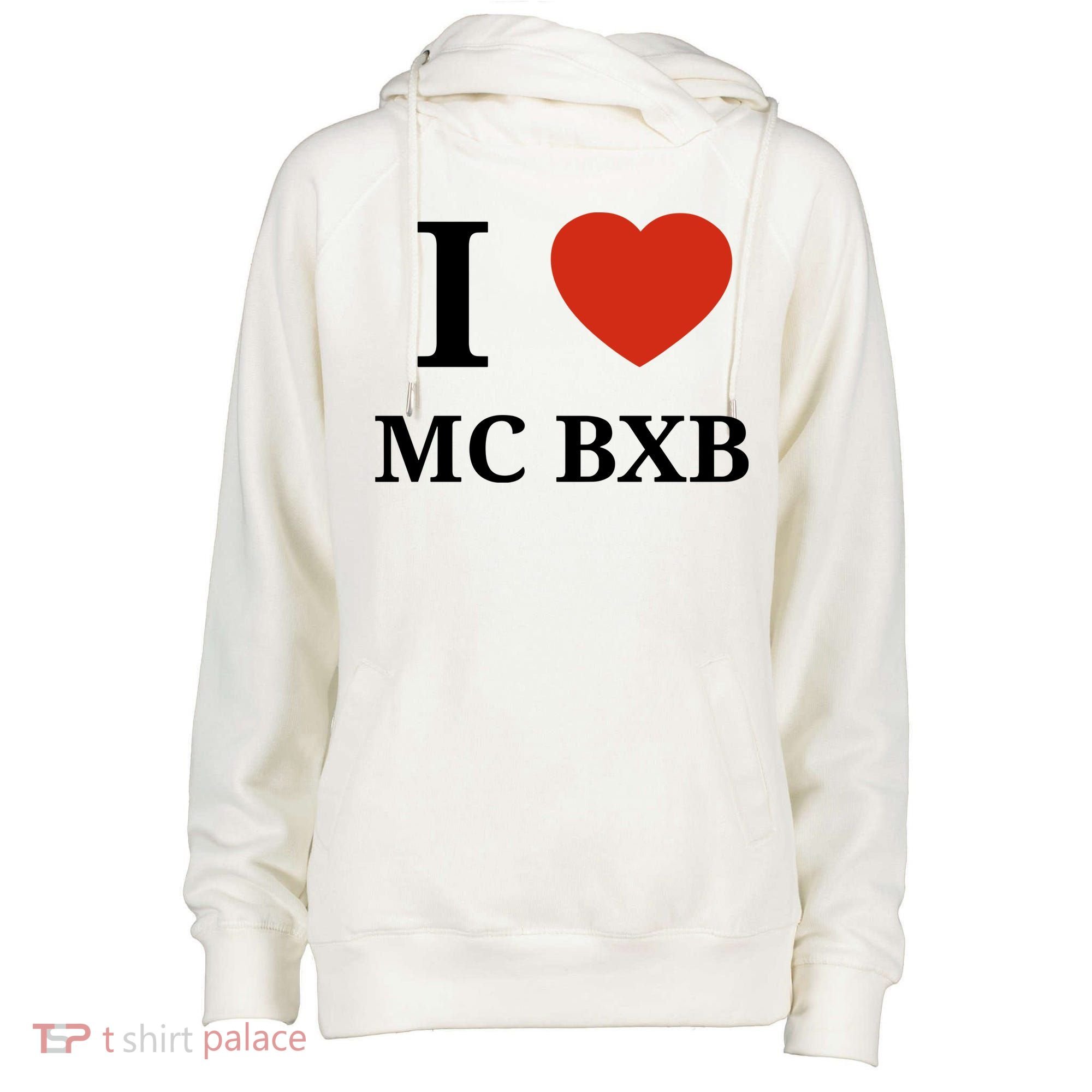 I Love Mc Bxb Womens Funnel Neck Pullover Hood