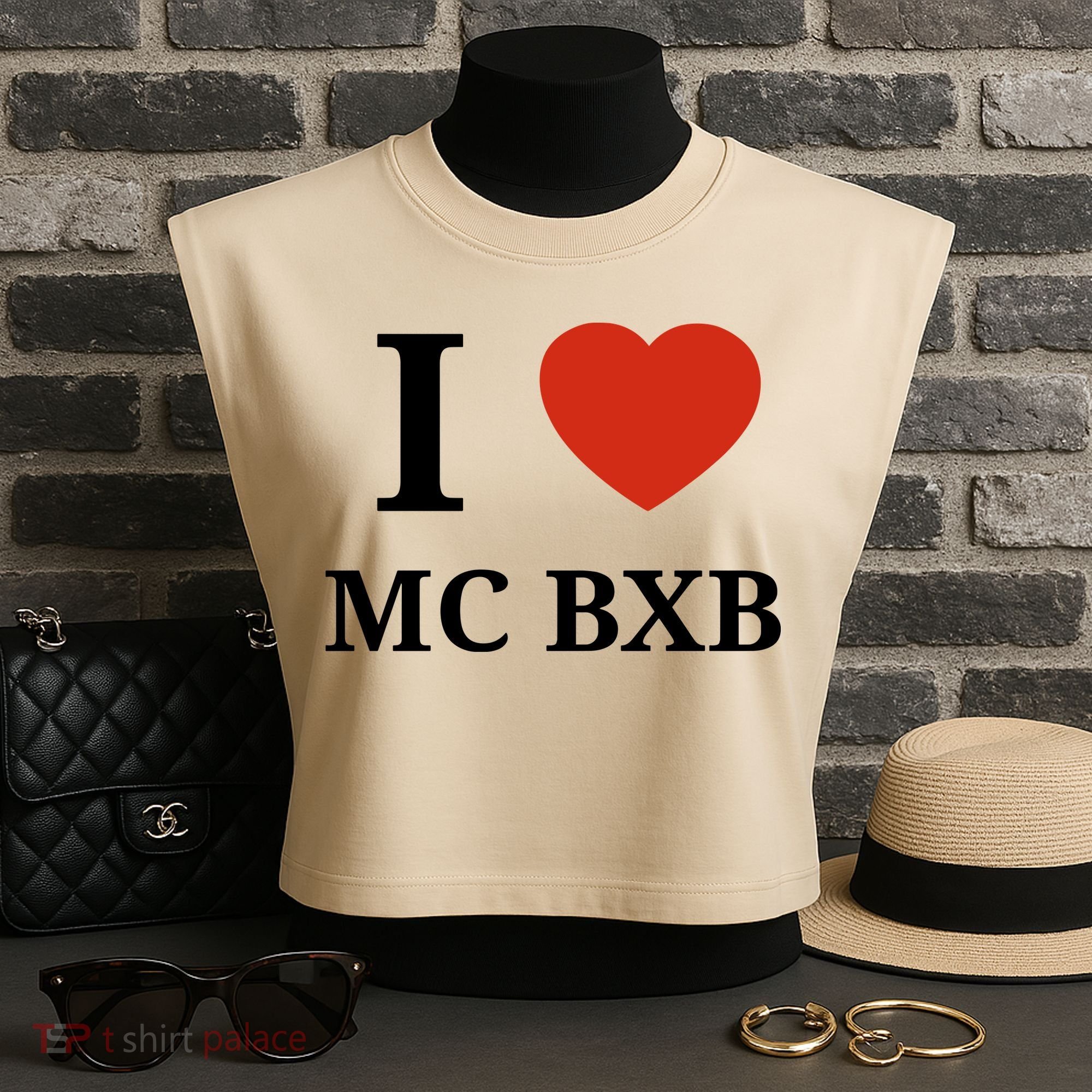 I Love Mc Bxb Garment-Dyed Women's Muscle Tee