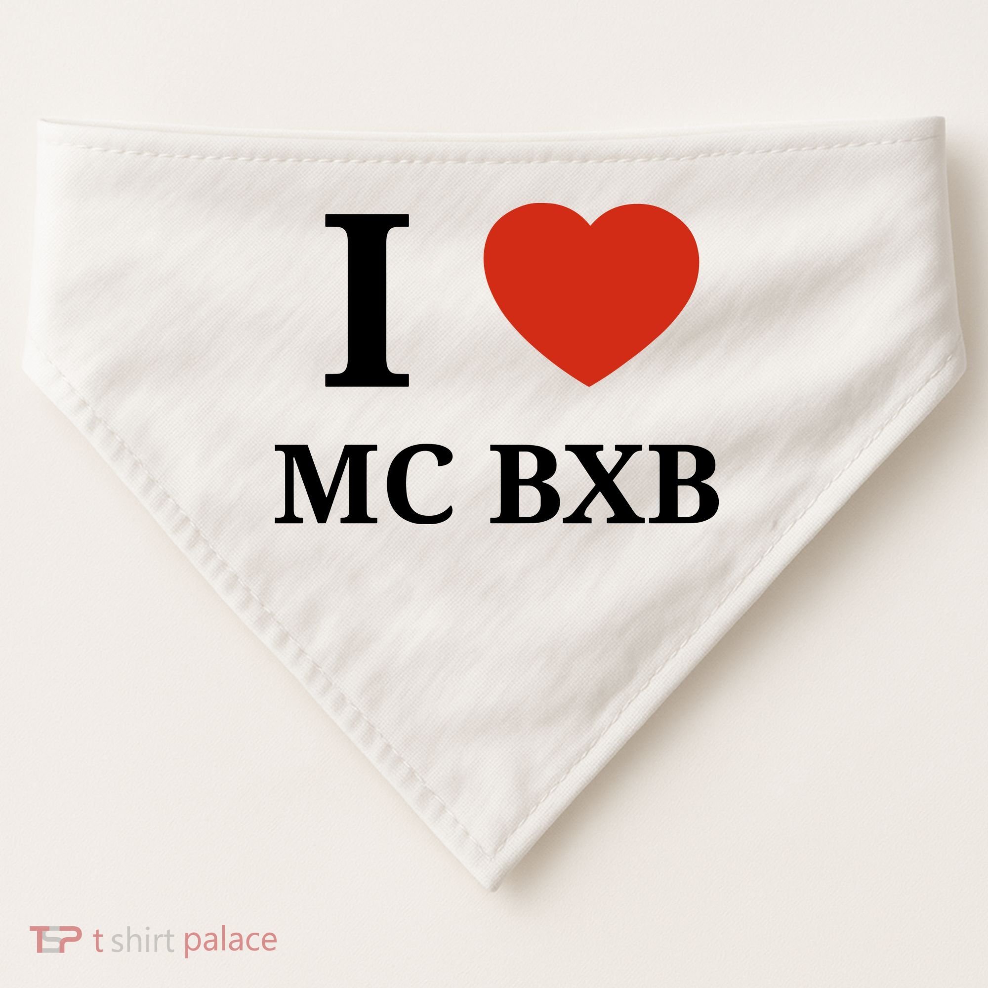 I Love Mc Bxb USA-Made Doggie Bandana